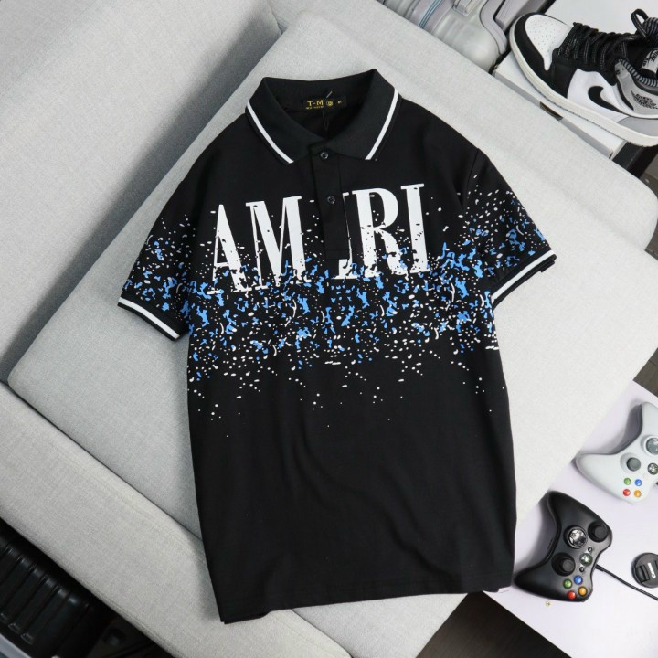 Áo Thun Nam Cổ Trụ AMIRI Chất Cotton Mịn Thoát Khí Tốt Mặc Đẹp Lịch Lãm [NEW UNISEX]