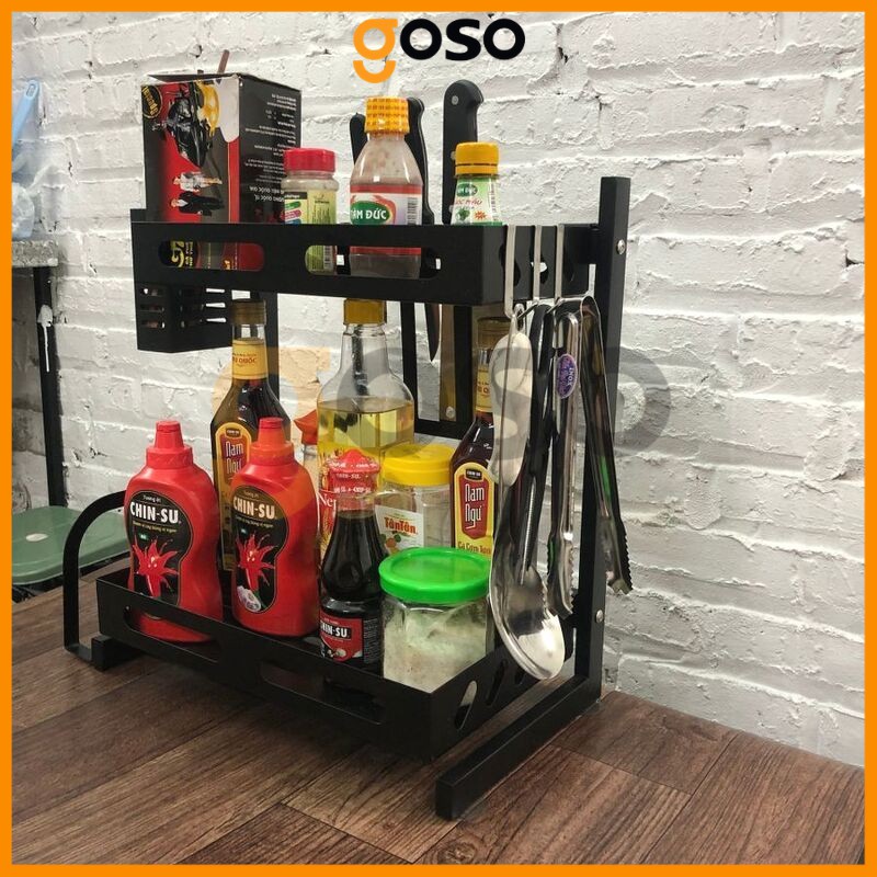 [GOSO] Kệ Để Đồ Nhà Bếp Để Gia Vị Bằng Sắt Đa Năng