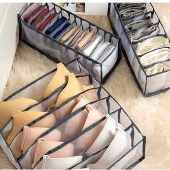 Hộp Lưới Chia Ngăn Đựng Đồ Lót Tủ Quần Áo - Set 3 Túi