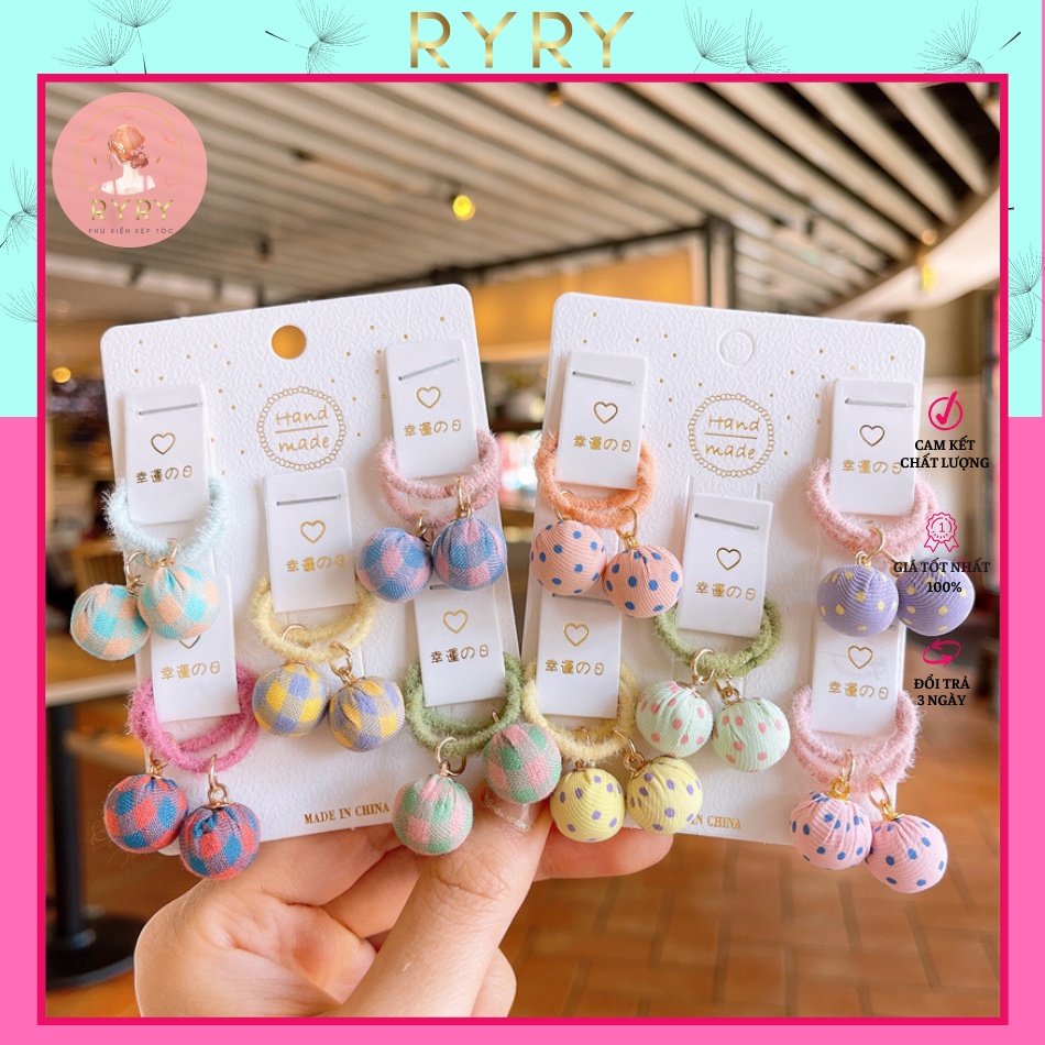 Set Vỉ 10 dây cột buộc tóc cho bé cute cực xinh