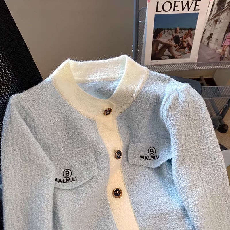 Áo Khoác Cardigan Dệt Kim Tay Dài Dáng Ngắn Thời Trang  tao bao