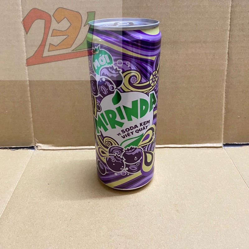 [320 ml][Việt Quất] Lon Mirinda Soda Kem