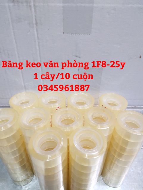 [Giá sỉ] Băng keo văn phòng 1F8 - 25Y(22.5m) 1 cây/10 cuộn