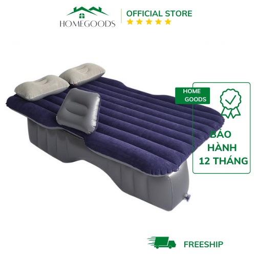 Đệm hơi ô tô nệm hơi xe ô tô cao cấp hàng dày loại 1 tặng kèm bơm điện và bộ gối 3 màu đen xanh ghi - Home Goods Picnic