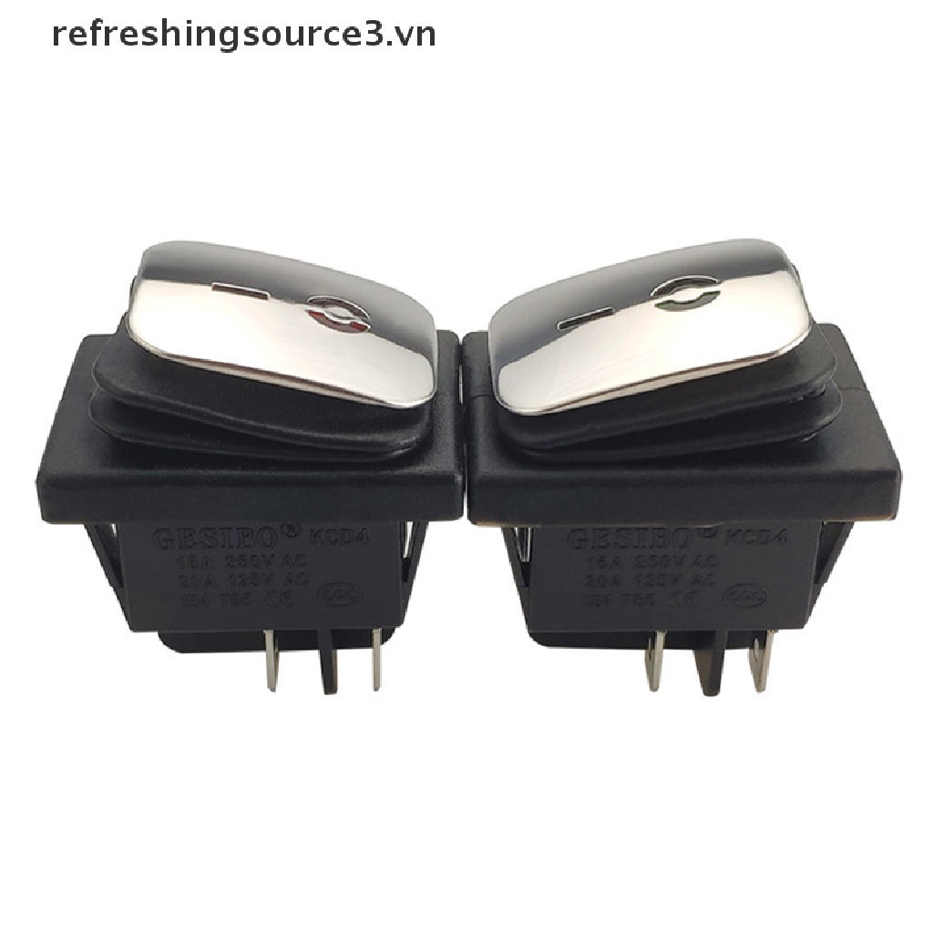 Công tắc thiết bị điện Rocker chống thấm bằng thép không gỉ KCD4 có đèn LED