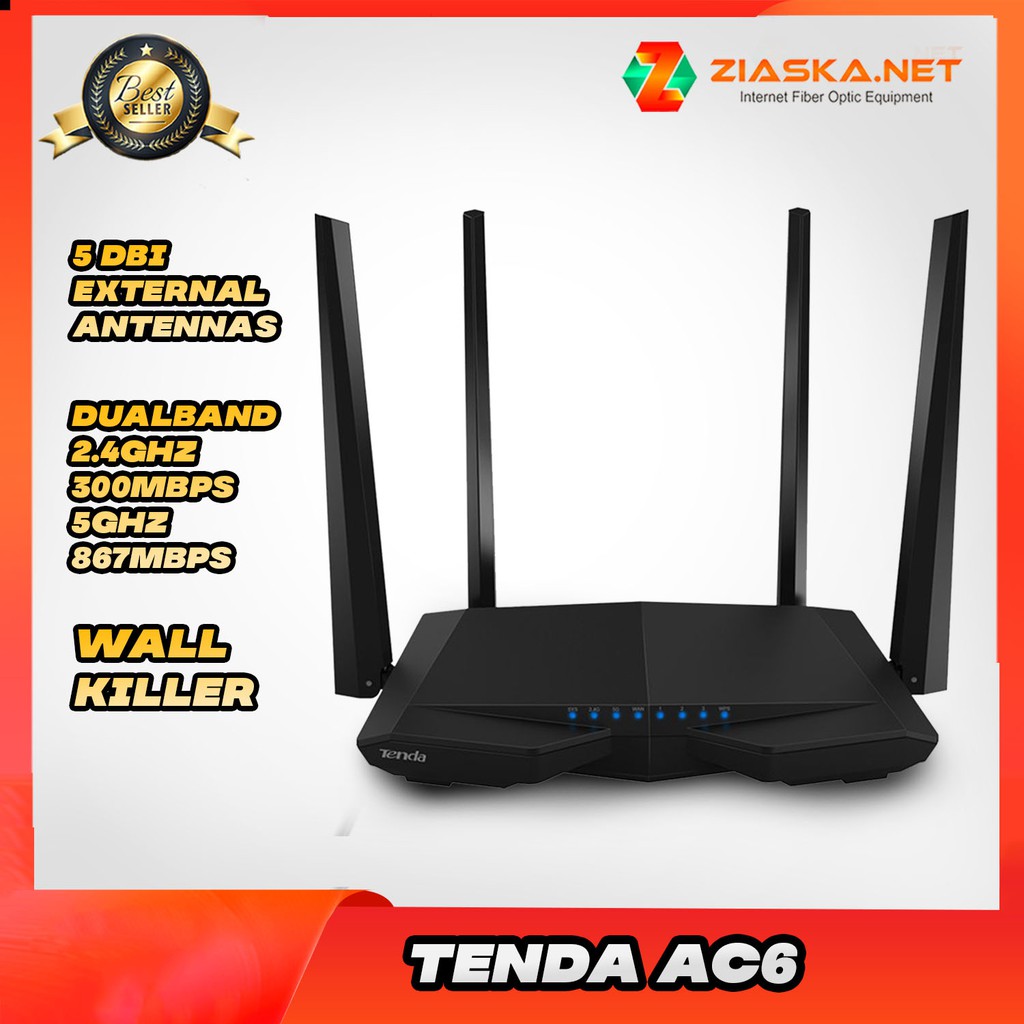 TENDA Bộ Định Tuyến Wifi Thông Minh Ac6 Ac1200