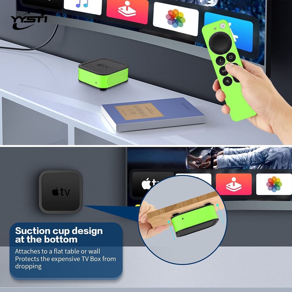 Vỏ bảo vệ điều khiển từ xa bằng silicon 2 trong 1 thích hợp cho Apple TV 4K 2021