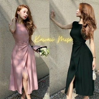 Đầm nữ ôm eo váy xoắn eo ôm body lịch sự phong cách công sở dự tiệc dạo phố chụp hình đẹp sang chảnh Kawaii Mise