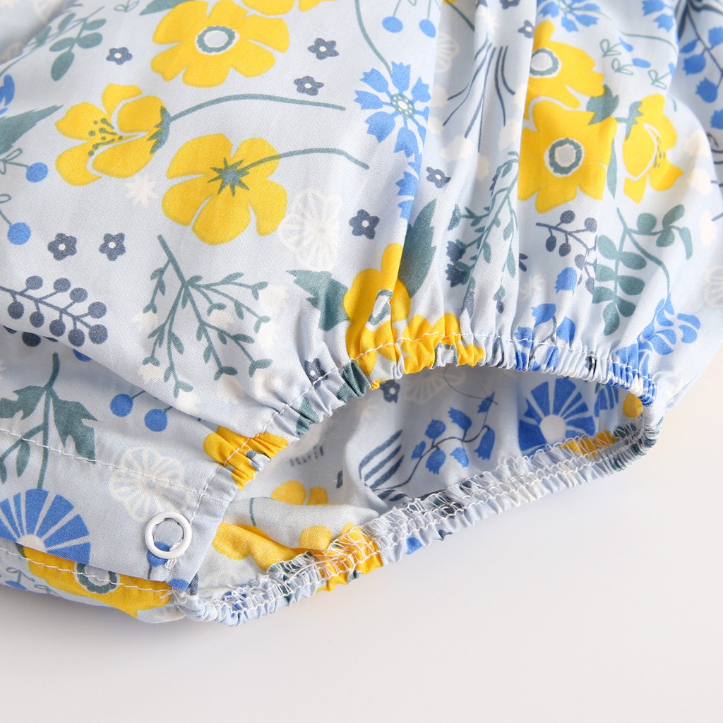 Sanlutoz Bộ Áo Liền Quần In Hoa Thời Trang Mùa Hè Cho Bé Gái