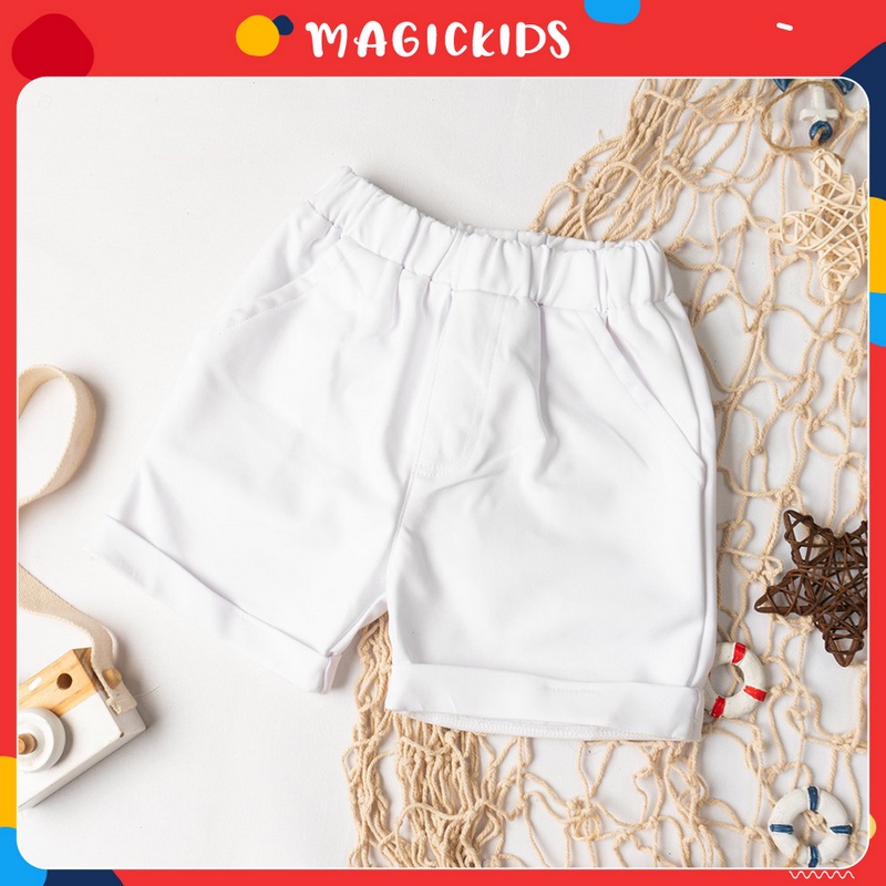 Quần short đùi kaki cho bé trai 2 3 4 5 6 7 tuổi từ 7-30kg Magickids Quần áo bé trai QĐ20001