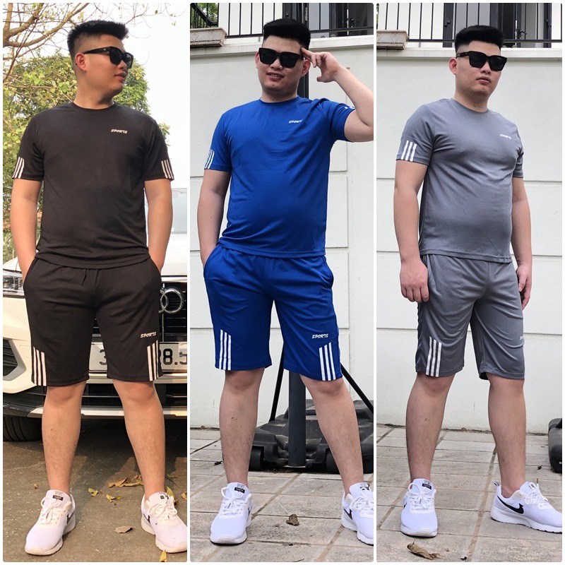 [BIG SIZE] Bộ Thể Thao Cộc Cho Nam Từ 65 - 125 KG