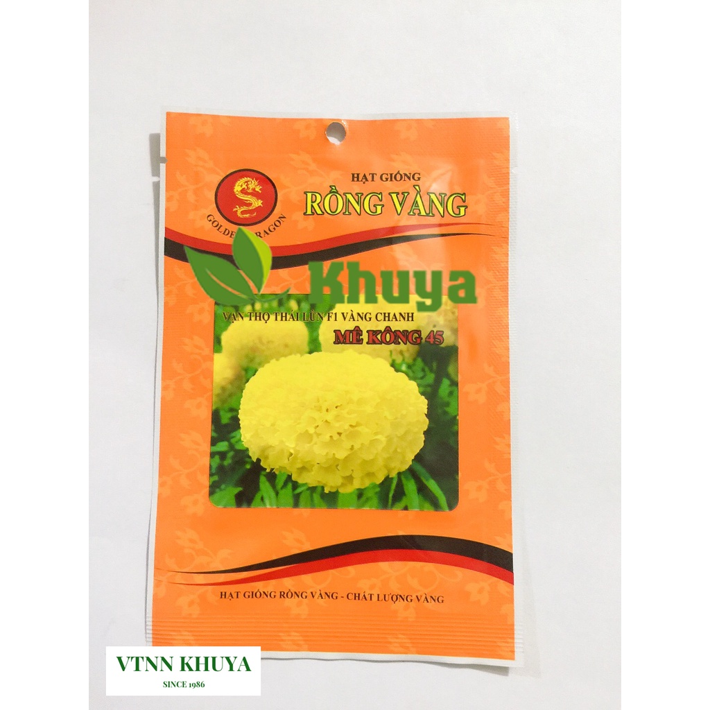 Hạt giống Vạn Thọ Thái Lùn F1 Vàng Chanh Mekong 45