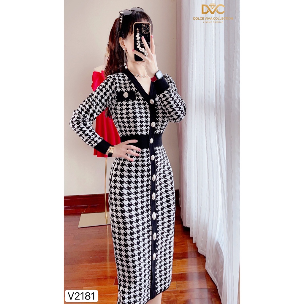 Váy len body tay dài V2181 | BigBuy360 - bigbuy360.vn