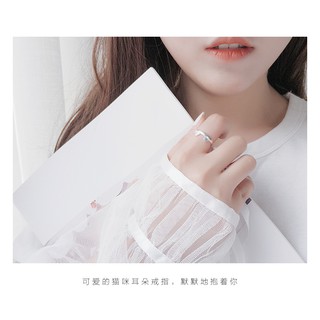 NHẪN MÈO RING CAT XI BẠC 925