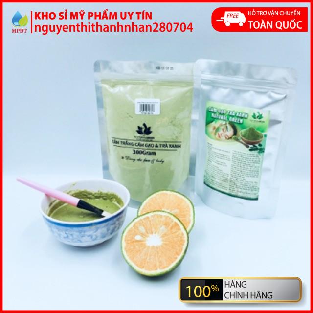 Gói 300gr tắm trắng cám gạo trà xanh,đắp mặt dưỡng da dùng cả cho face & body | BigBuy360 - bigbuy360.vn