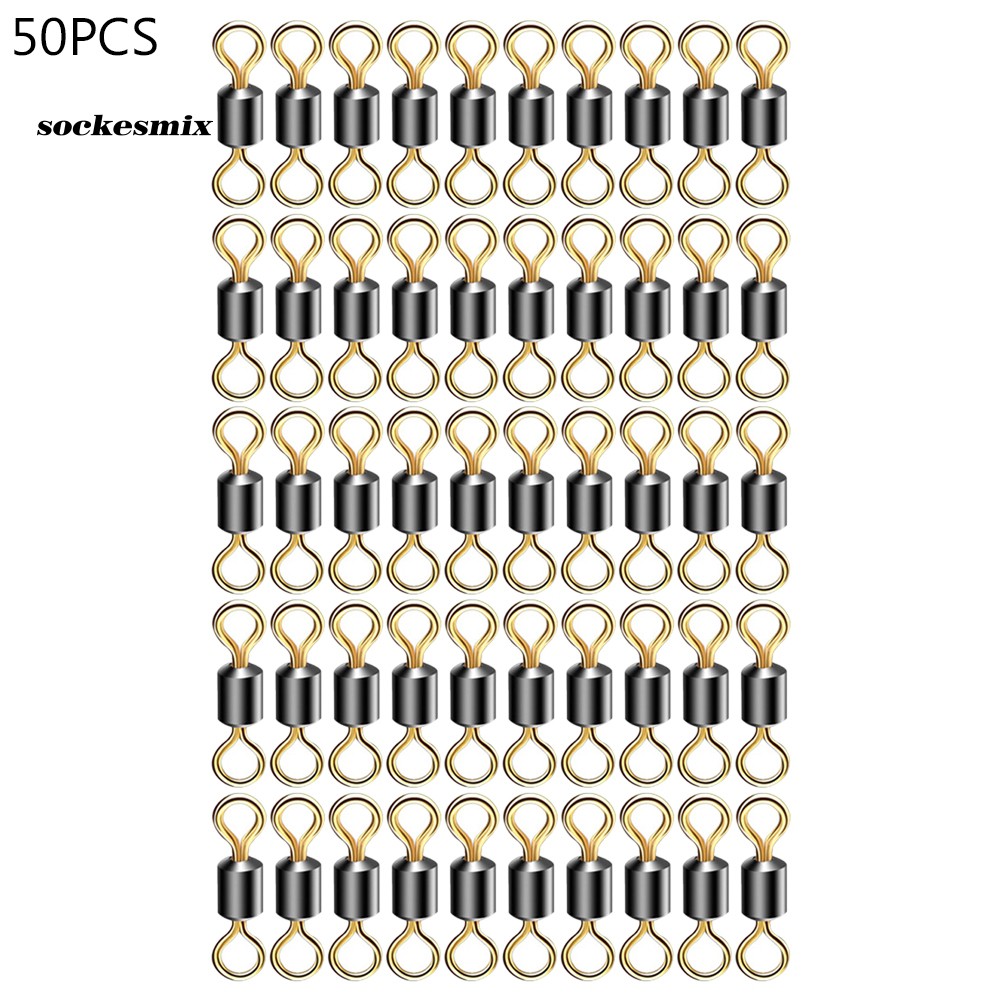 Set 50 Đầu Nối Kim Loại Hình Số 8 Chuyên Dụng Cho Cần Câu Cá