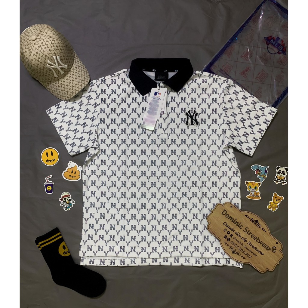 Áo Polo NY monogram cao cấp 2021 - Áo thun NY mono có cổ bẻ | BigBuy360 - bigbuy360.vn