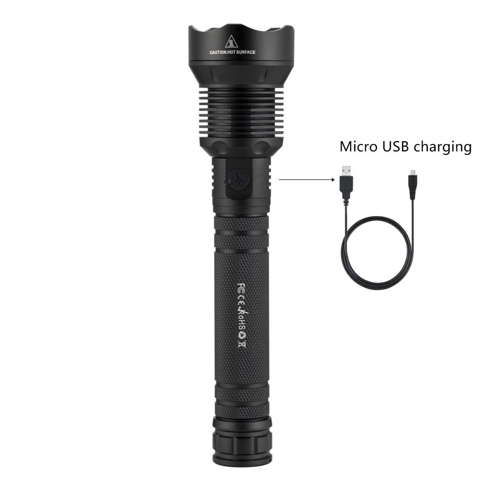 Đèn pin led Alonefire H007 8000Lm Xhp70 sạc cổng USB chống nước tiện lợi mang theo cho du lịch/ dã ngoại