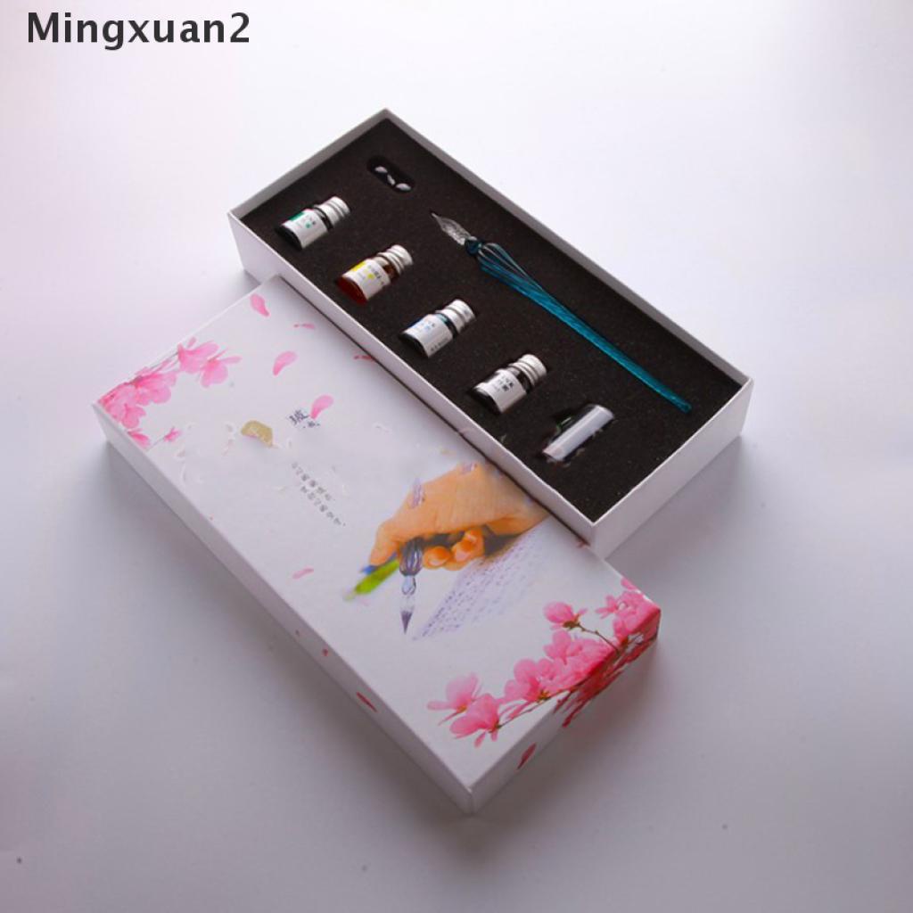 Bút thủy tinh nhúng mực phong cách vintage dùng cho văn phòng