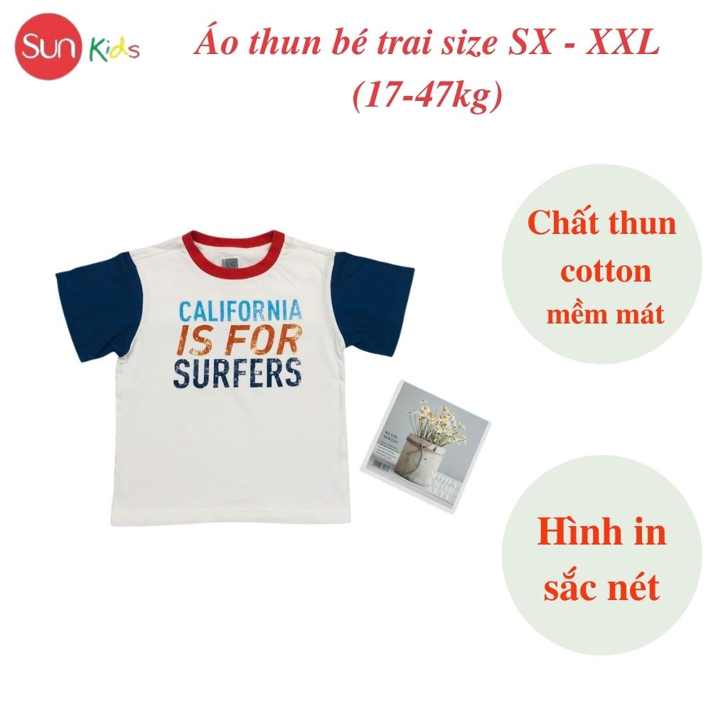 Áo thun bé trai xuất xịn, áo phông cho bé trai, chất cotton, size SX-XXL,  - SUNKIDS