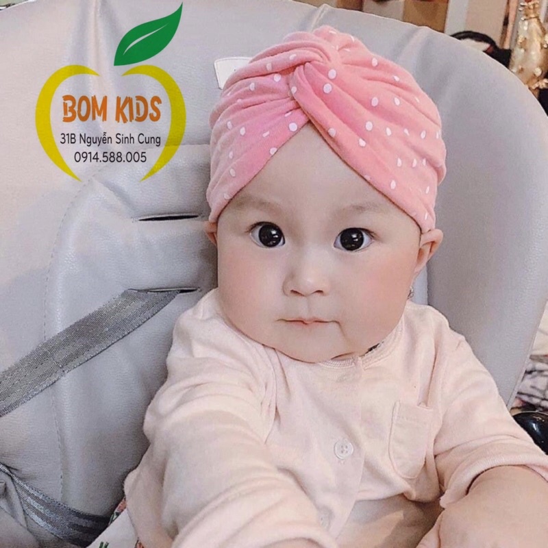 Mũ đội đầu chất liệu thun tuban cho bé cotton -saleoff 50%