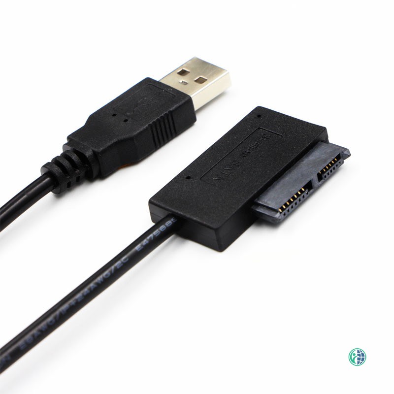 Ready Stock 7+6 13Pin Slim SATA to USB CD DVD Rom Optical Drive Cable Adapter Converter @vn