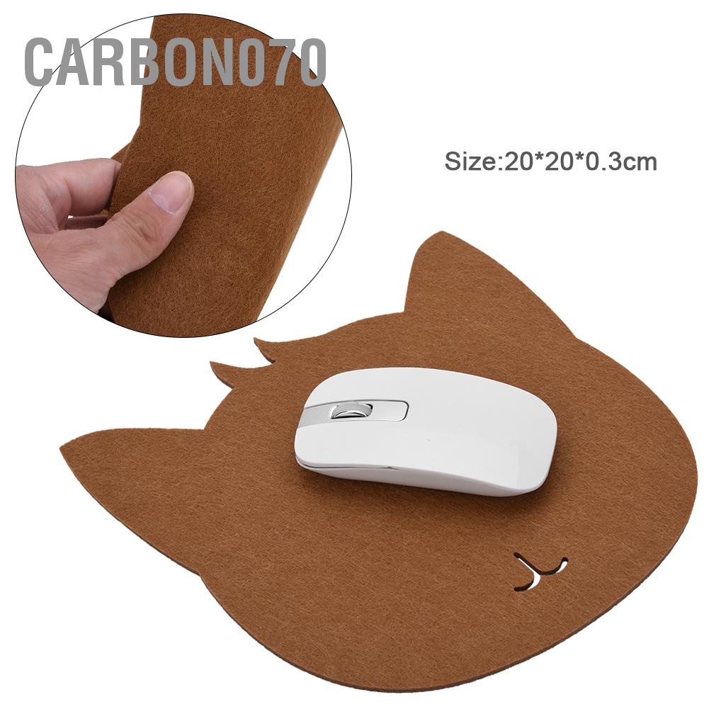 Carbon070 Cat Shape Anti-static Felts Table Mouse Pad Office Dust-proof Desk Pads