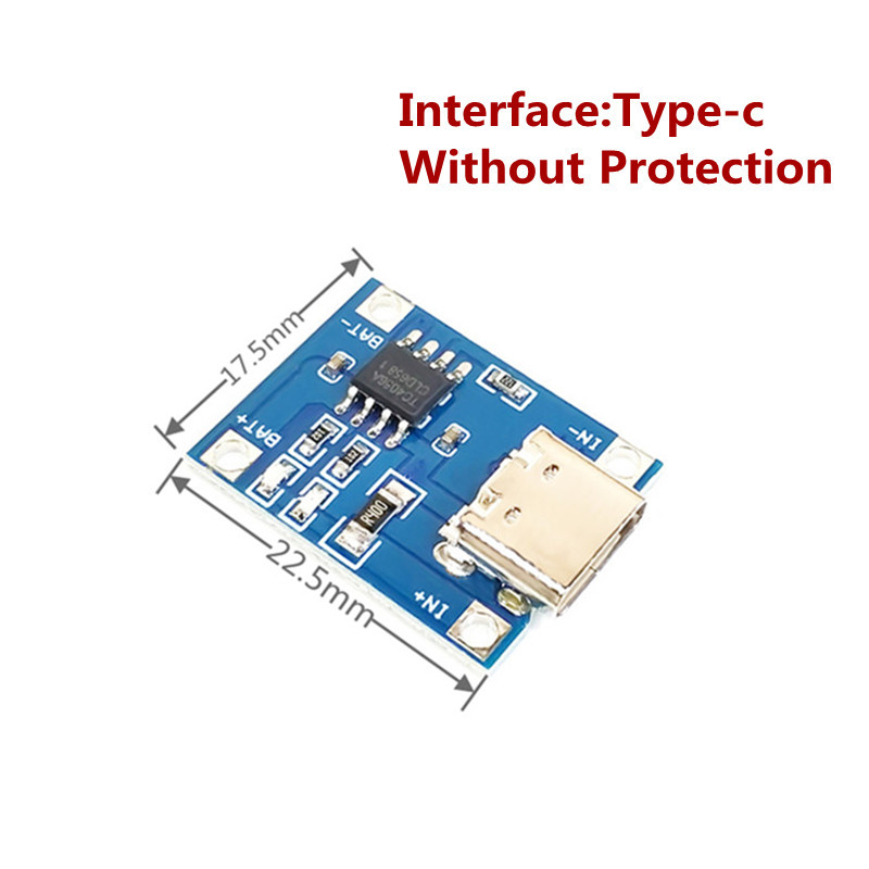 Mô-đun sạc pin Lithium TP4056 18650 Type-c/Micro/Mini USB 5V 1A với chức năng bảo vệ kép