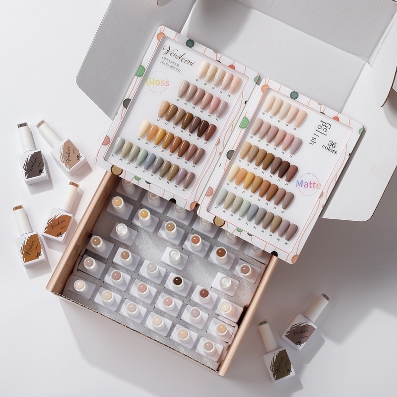 Sơn gel set 36 màu vendeeni tặng kèm bảng màu