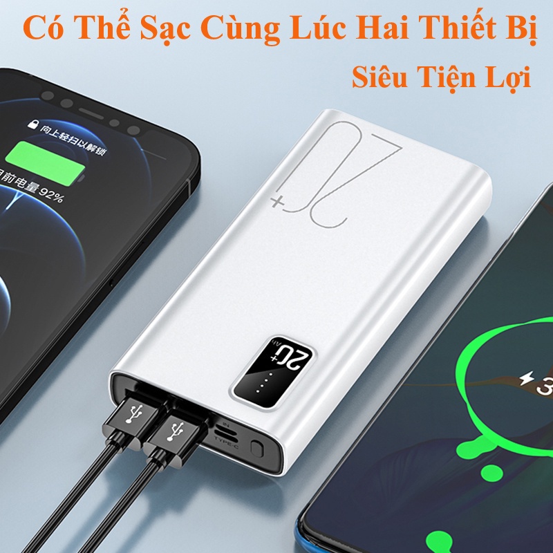 Sạc Dự Phòng 20000mah Iphone Sạc Nhanh Pin Pin Dự Phòng 10000mah Fast Charge Power Bank Chính Hãng