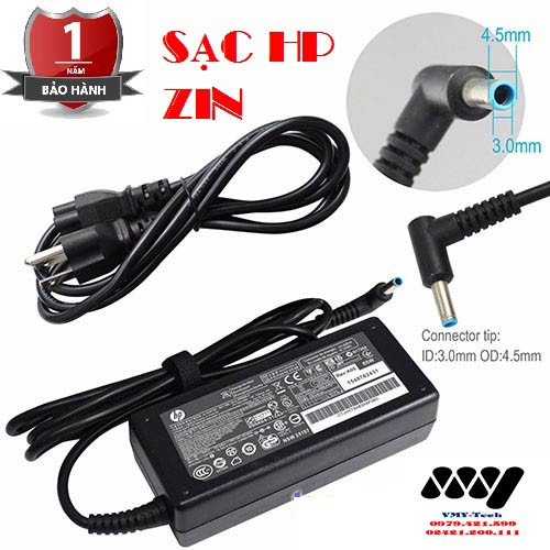 Sạc laptop Hp 19v - 2.31a chân kim xanh Hàng zin - Adapter HP