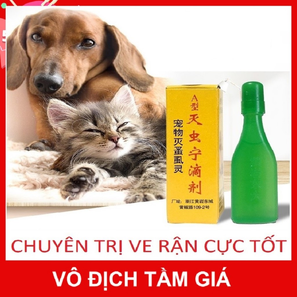 Nhỏ gáy china trị ve rận cho thú cưng