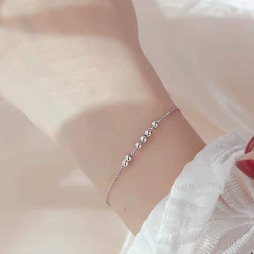 Lắc tay bạc 925 lắc tay bi bạc sợi mảnh siêu xinh