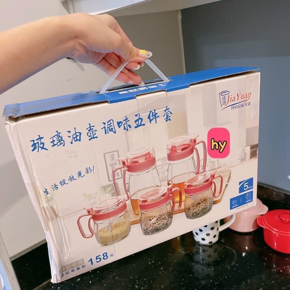 🆘🆘🆘 XẢ KHO BỘ GIA VỊ THUỶ 5 CHIẾC  SET 5 HŨ GIA VỊ XẢ KHO