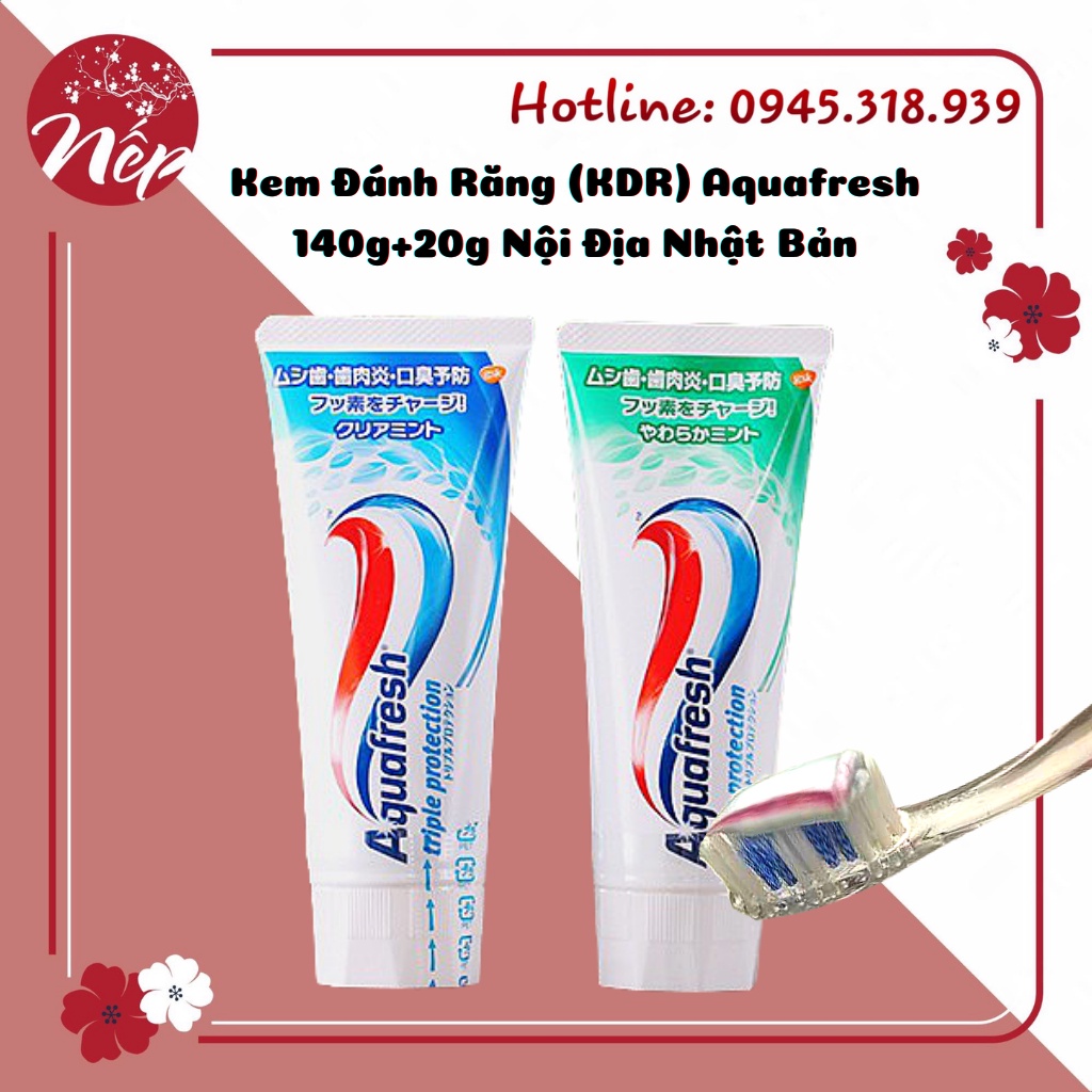 Kem Đánh Răng (KDR) Aquafresh 140g+20g Nội Địa Nhật Bản