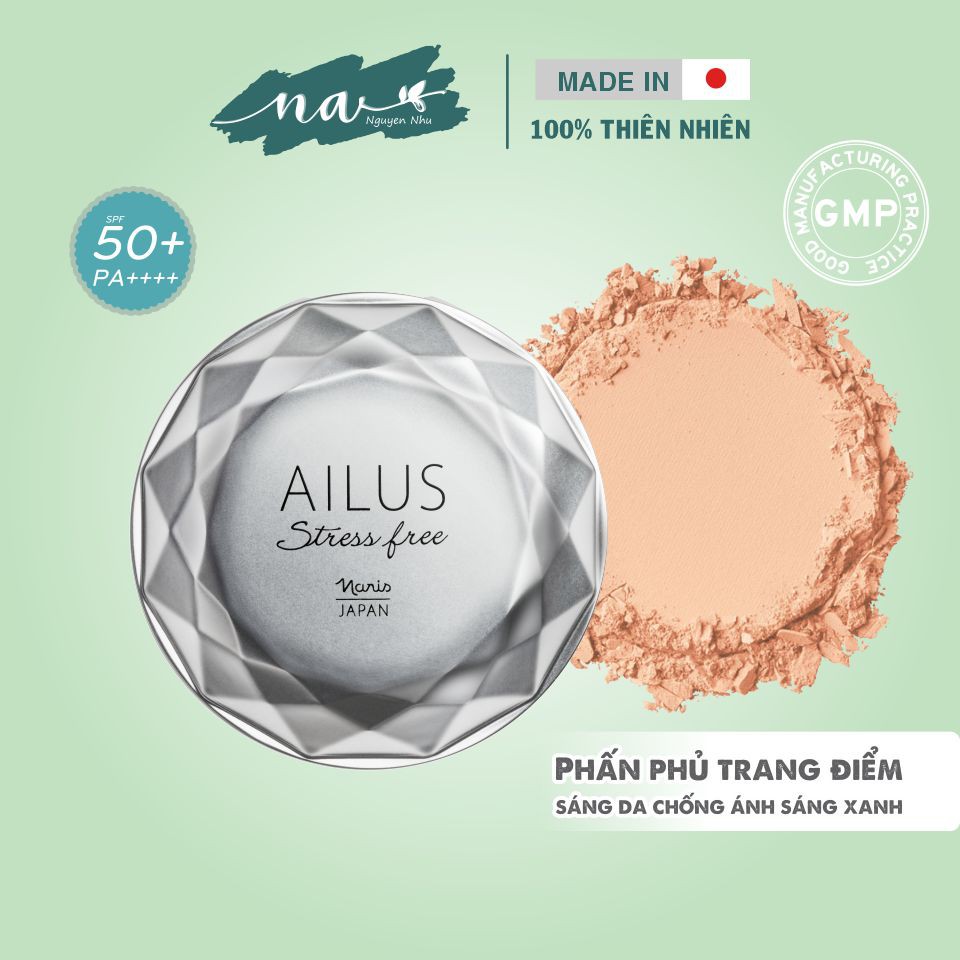 Phấn phủ Naris Ailus Stress Free Face Powder 12g