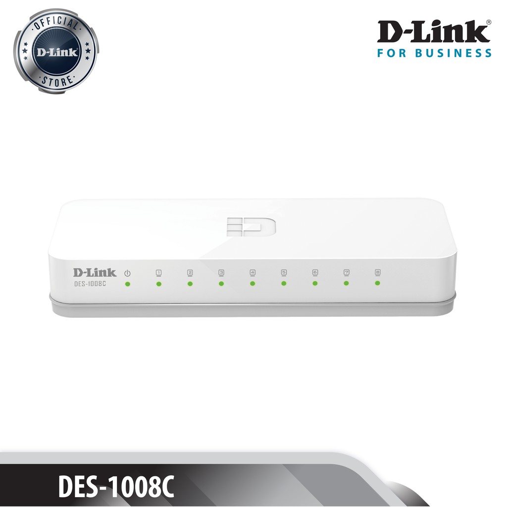 D-LINK DES-1008C Bộ chia cổng mạng 8 cổng 10/100 Mbps