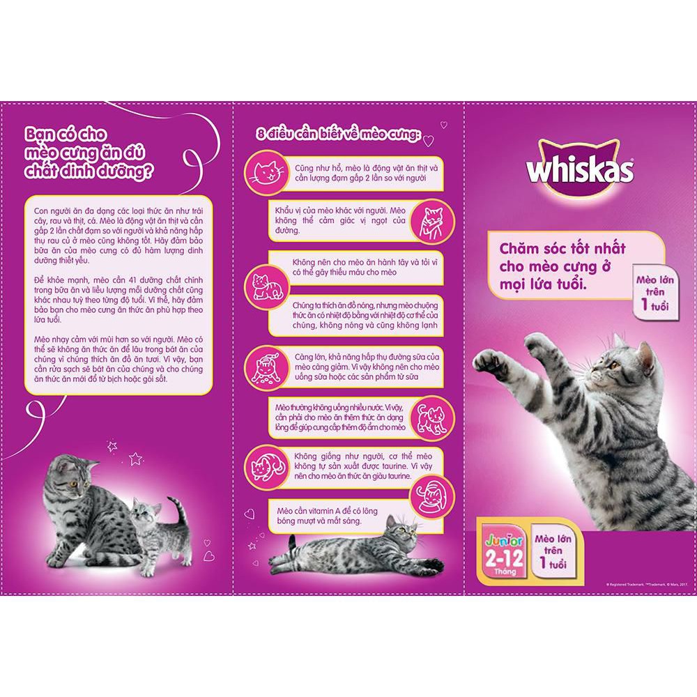 Thức ăn hạt cho Mèo WHISKAS - Túi 400 gr