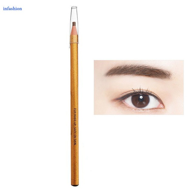 [Hàng mới về] Bút kẻ lông mày trang điểm lâu trôi tay cầm bằng gỗ cỡ 18cm tiện dụng