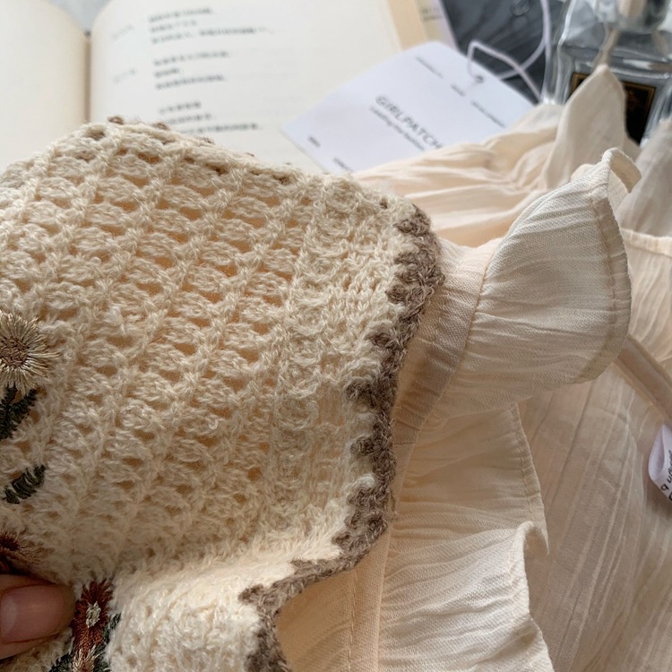 Áo ghi lê len nữ thêu hoa siêu xinh 2022