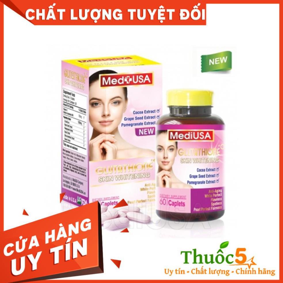 [GIÁ GỐC] MediUSA GLUTATHIONE C viên uống trắng da hộp 60 viên