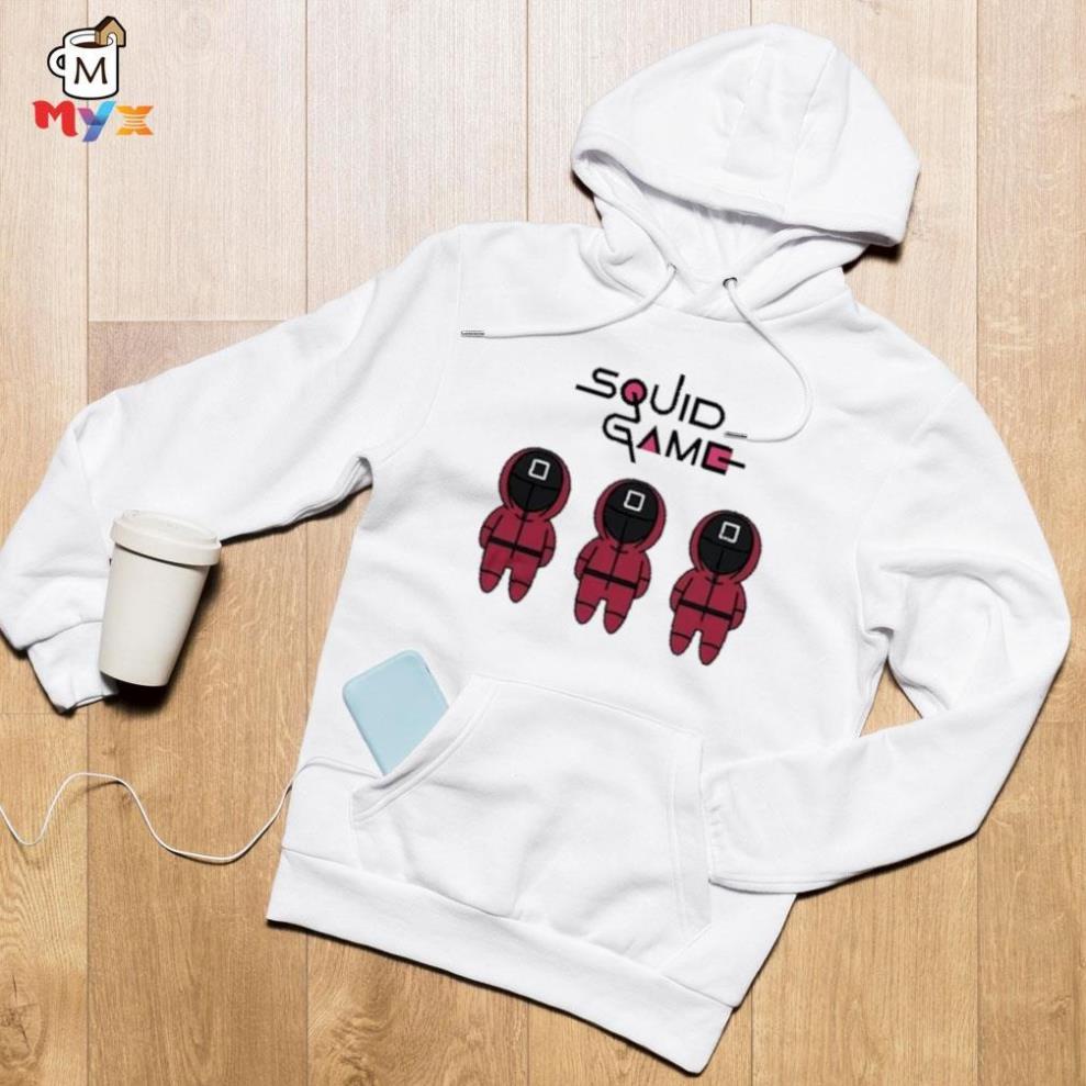 Áo hoodie Squid Game màu trắng đẹp siêu ngầu chất đẹp loại 1 + Tặng kèm áo thun