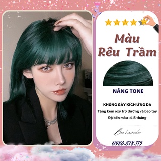 Thuốc nhuộm tóc màu RÊU ĐA TRẦM . Thuốc nhuộm tóc tại nhà Beehair
