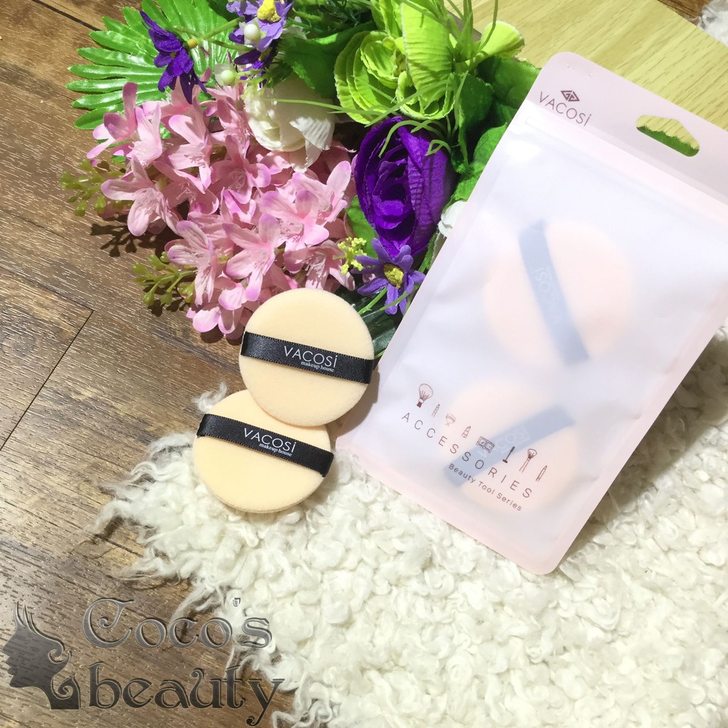 Bông phấn khô vacosi tròn, vuông ( 2 miếng)