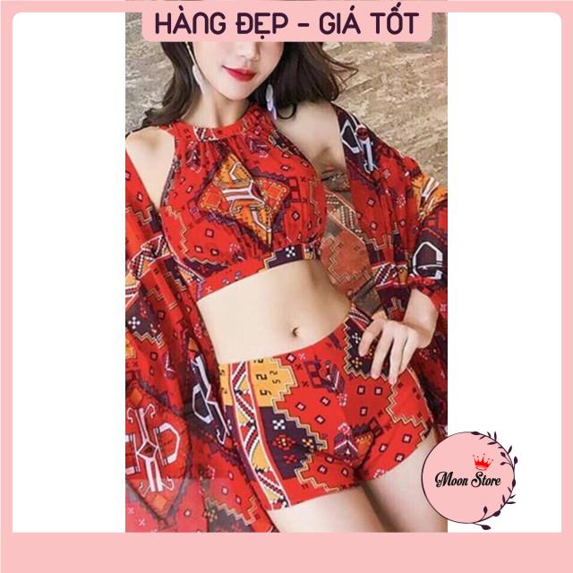 Set bộ bơi, bộ bikini yếm cao cấp đi biển cực xinh 8109