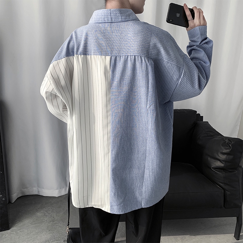 Áo sơ mi kẻ sọc form rộng thời trang cho nam | BigBuy360 - bigbuy360.vn