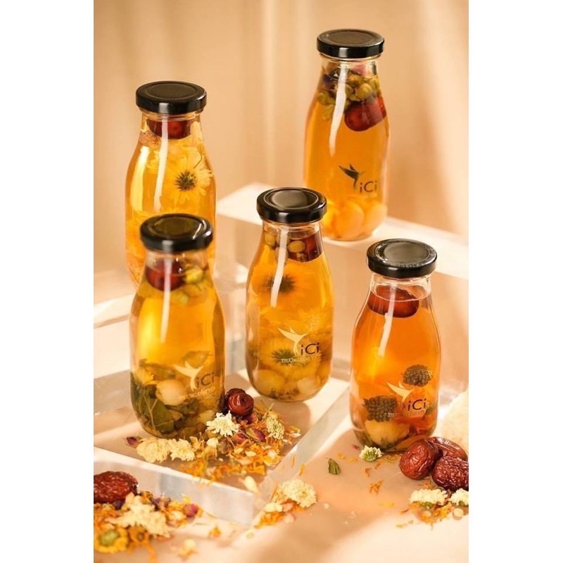 Chai thuỷ tinh 300ml đựng sữa, nước ép, nước trái cây, chưng yến...