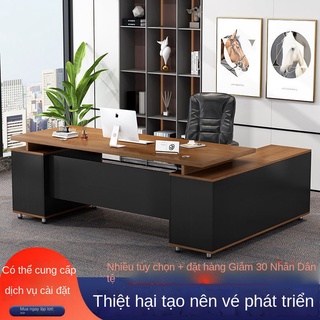 Bàn văn phòng sếp bàn chủ tịch đơn giản hiện đại bàn giám đốc nội thất văn phòng giám đốc kết hợp bàn ghế văn phòng [vận