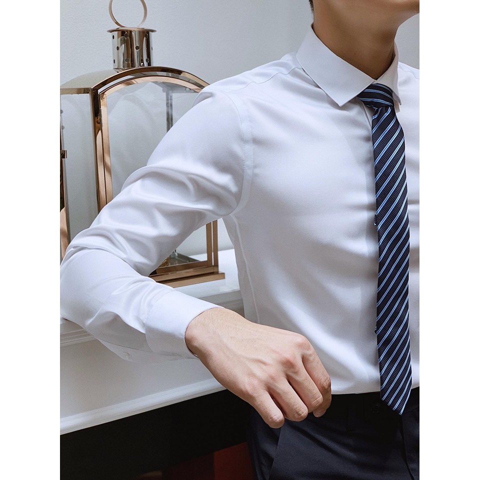 Sơ Mi Màu Nam Dài Tay trơn,Áo Sơ Mi Dài Tay,Áo Sơ Mi Hàn Quốc chất lụa mềm mịn dáng body, slimfit cực chuẩn | BigBuy360 - bigbuy360.vn