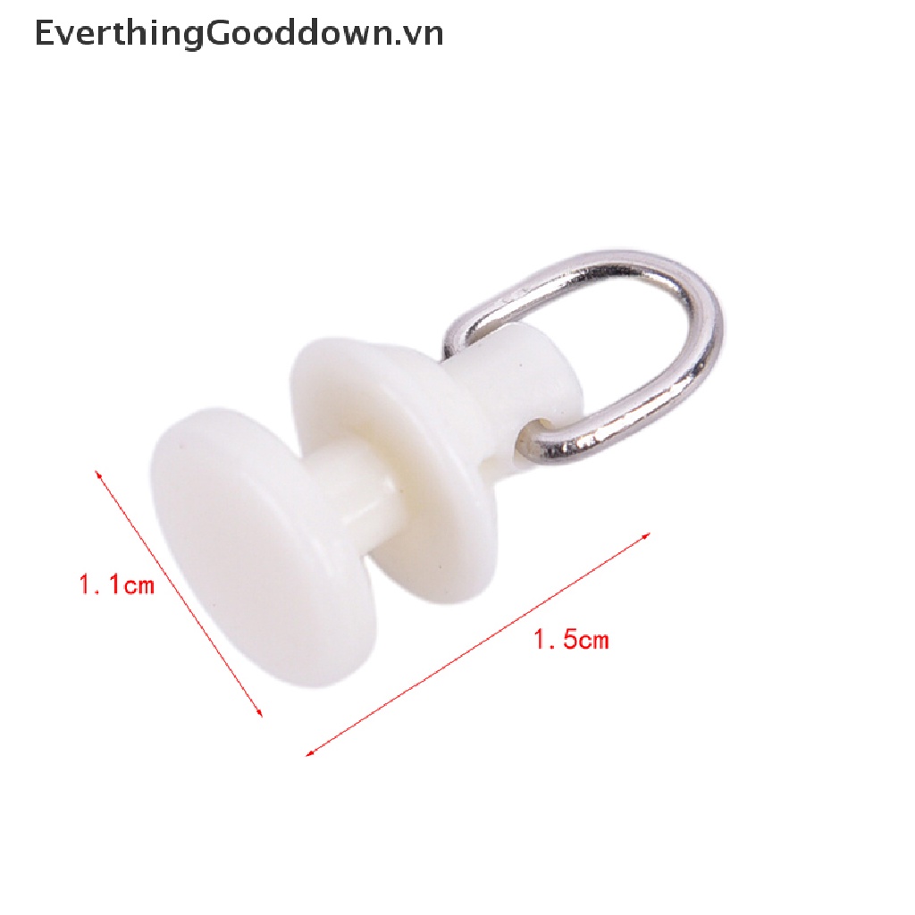 Everthingooddown Set 20 Móc Treo Rèm Có Con Lăn